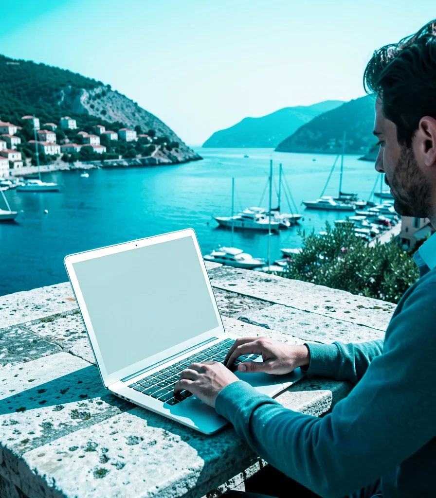 Digitalni nomad na rivi u Splitu